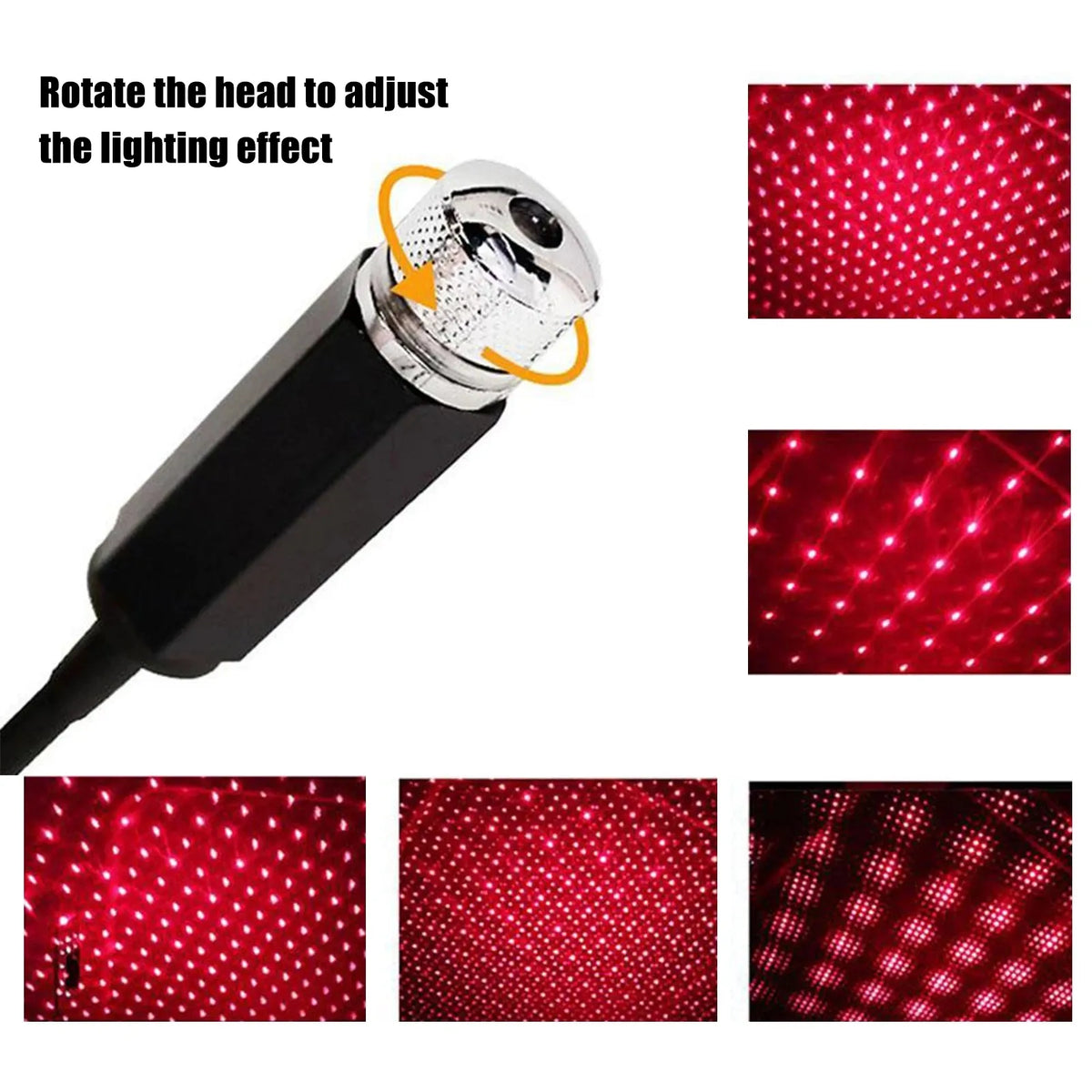 A galaxy-like atmosphere in your car with the USB-powered Romantic LED Car Roof Star Night Light Projector.