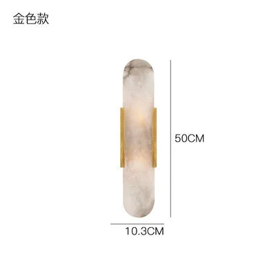 Modern Wall Light Minimalist Luxury Marble Sconce New Nordic Living Room Villa TV Background Bedroom Bedside Mirror Decors Lamps