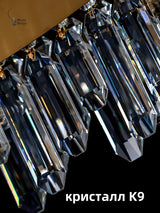 Dimmable Gold Rectangle Crystal Chandelier for Dining Living Room Modern Ceiling Light for Kitchen Island K9 Crystal Lights