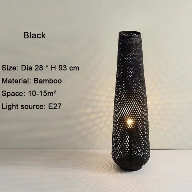 2025 New Floor Lamp Tea Room Zen Bamboo Creative Vertical Light Nordic Living Room Bedroom Ins Style Sofa Side Art Light