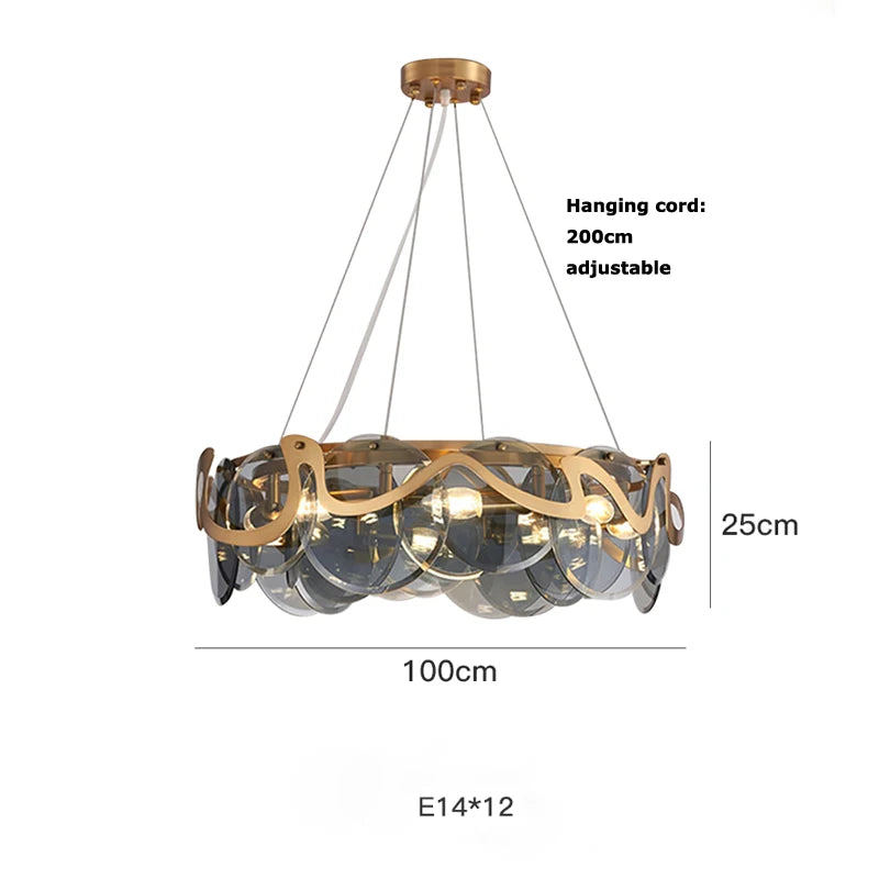 Modern Internet Celebrity Living Room Art Pendant Light Luxury Minimalist Glass Lamp Bedroom Dining Room Long Pendant Light