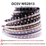 WS2812B WS2815 WS2813 WS2811 Addressable RGBIC LED Strip - DC5V/12V Smart Pixel Tape Light (30/60/144 LEDs/m)