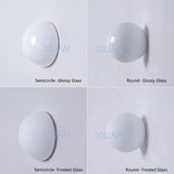 New Concealed Base Glass Wall Lamps French Bauhaus Milky White Round Ball Wall Light for Bedside Living Room Bathroom Mirror Dec
