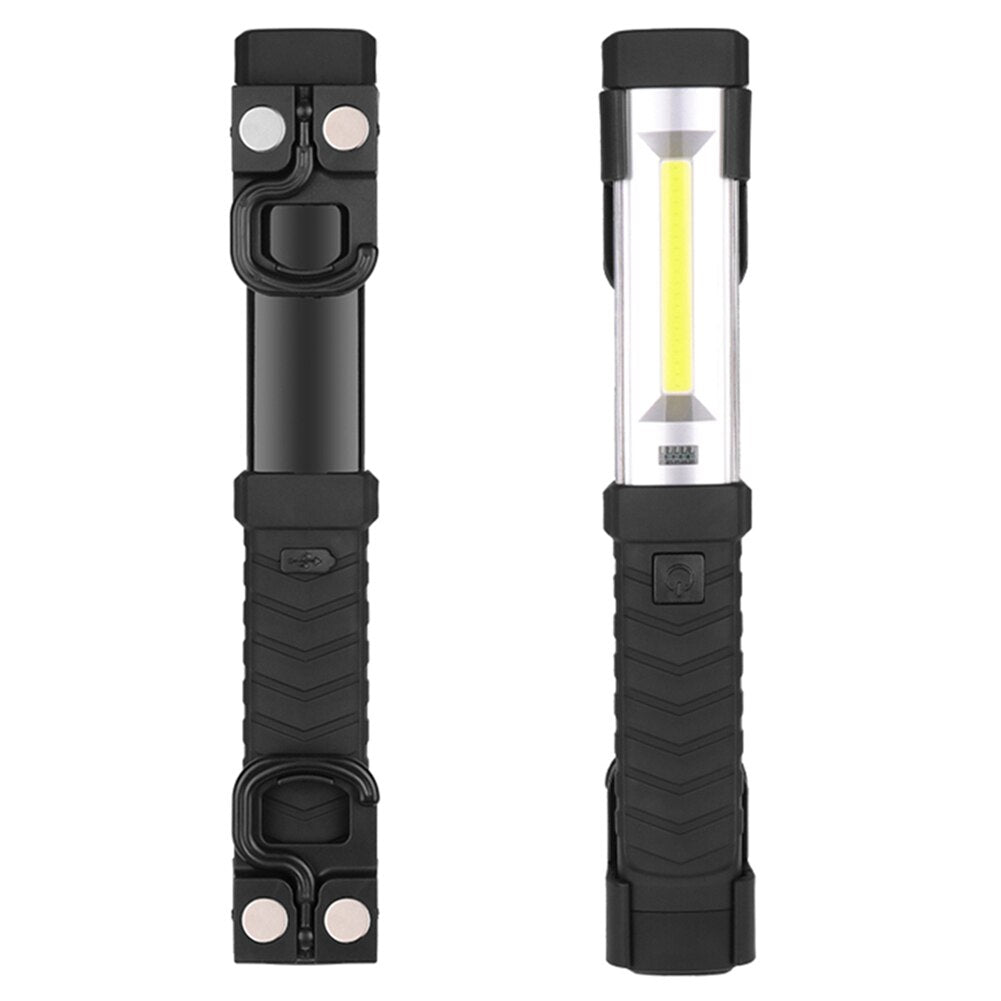 Strong Light Working Light COB Flashlight USB Recharge Lantern Outdoor Camping Light Magnet Flashlight Emergency Torch Lamp