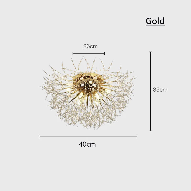 Nordic Modern dandelion LED ceiling lamp 110V-240V decoration household children&#39;s bedroom room firefly ceiling chandelier lamps