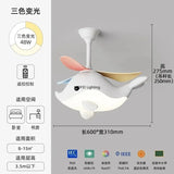 2026 New Nordic Fan Pendant Lamp Creative Airplane Cartoon Fish Children's Bedroom Chandelier Personality Fan Light Fixture
