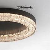 Italian Luxury LED Crystal Chandelier - Modern Flush Mount Ceiling Light