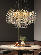 Modern Luxury LED Crystal Chandelier - Elegant Hanging Light for Living Room