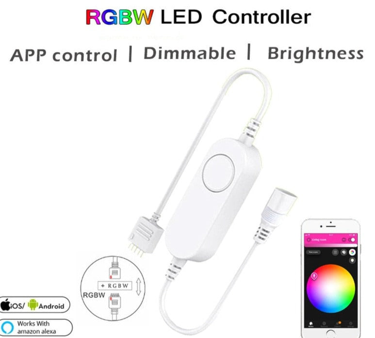 3.0 DC5V 12V 24V 5050 RGB/RGBW/RGBCCT/CCT Smart LED Strip Controller Tuya Led Dimmer Control For Alexa/SmartThings