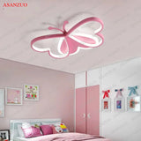 Butterfly Ceiling lights Modern Living Room Girls Bedroom Light Fixture Study Nursery Children's Room LED Ceiling Lamp