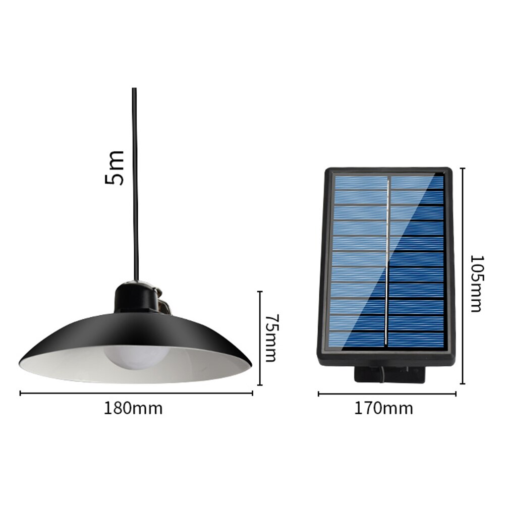 LED Solar Lamp Remote Control Ceiling Light Outdoor Garden Hanging Decoration