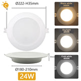 10pcs/lot Downlight AC110V AC220V Ceiling Light 17W 20W 24W Recessed Led Down light Round Panel Light Spotlight Indoor Lighting