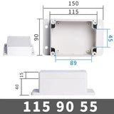 IP67 Waterproof Electronic Project Box with Mounting Ears - Outdoor Plastic Junction Enclosure & Instrument Housing Case