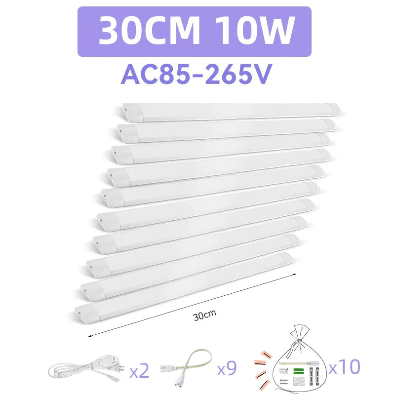 Home Indoor Light Strip High Brightness 90/120cm Tube Linear LED Tube Lamp 220v Lighting Bulb For Bedroom Kitchen Cabinet Lamps