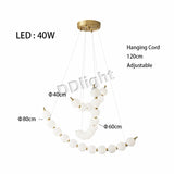 2025 Modern Magic Bean LED Ceiling Chandeliers All Copper White Ball Lustres Hanging Lights Home Decor Suspension Light Fixtures