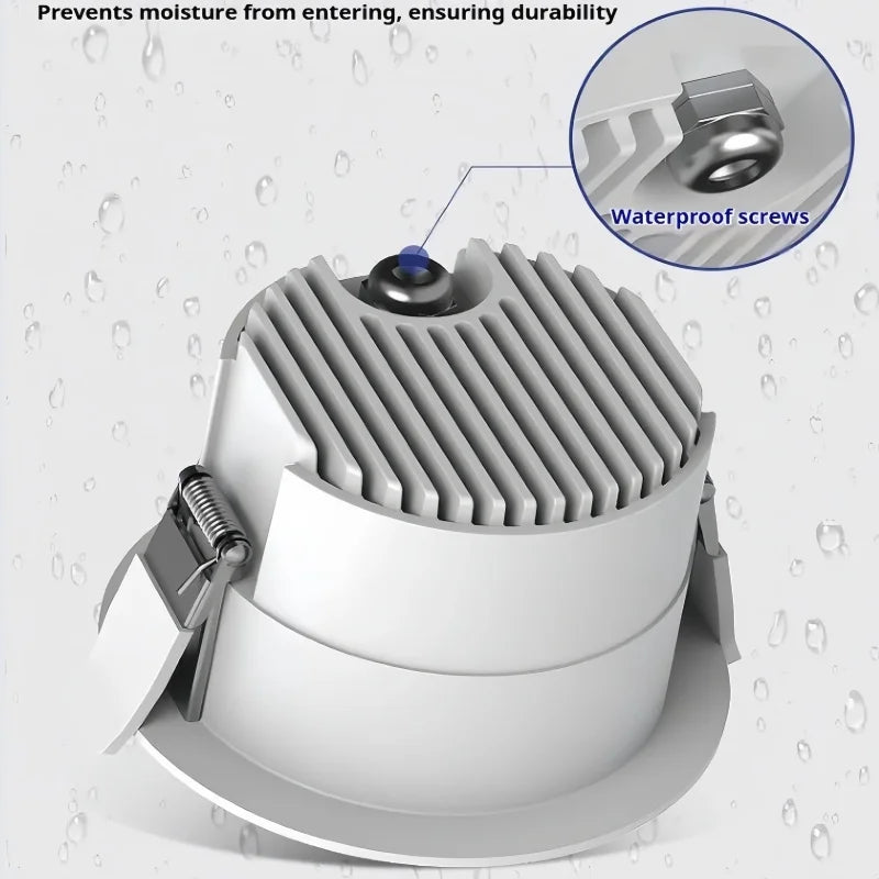 IP68 Waterproof LED Downlight Embedded 7W 9W 12W 15W 18W 24W LED Ceiling Light For Kitchen Washbasin Bathroom Recessed Spotlight