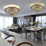 High-end Luxury LED Chandelier Living Room Restaurant Bedroom Hotel Villa Remote Control Crystal Pendant Lamp Home Decor Light