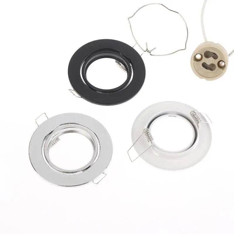 Universal GU10 MR16 Recessed Spotlight Frame - Round LED Downlight Holder