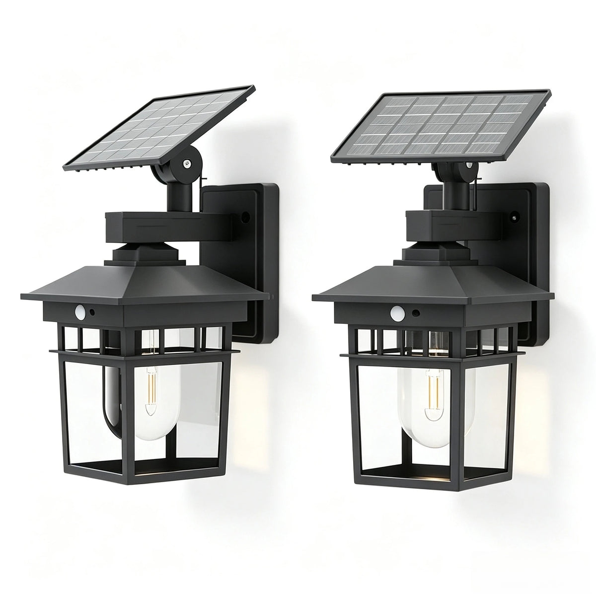 Retro Solar Outdoor Light Fixture (1/2-Pack) - IP65 Waterproof LED Lamp with Light Sensor for Garden, Camping & Porch Decor