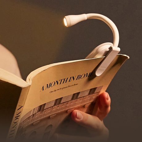 Book LED Reading Light Lamp with Clamp 360°Adjustable Neck 3-Color Temperature Dimming Lamp Mini Book Clip Night Lights