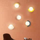 Background Home Decoration Wall Lamps Plastic Ball Lampshade G9 Bulb Round Sconce Light LED Bedroom Corridor Night Sconce Lustre