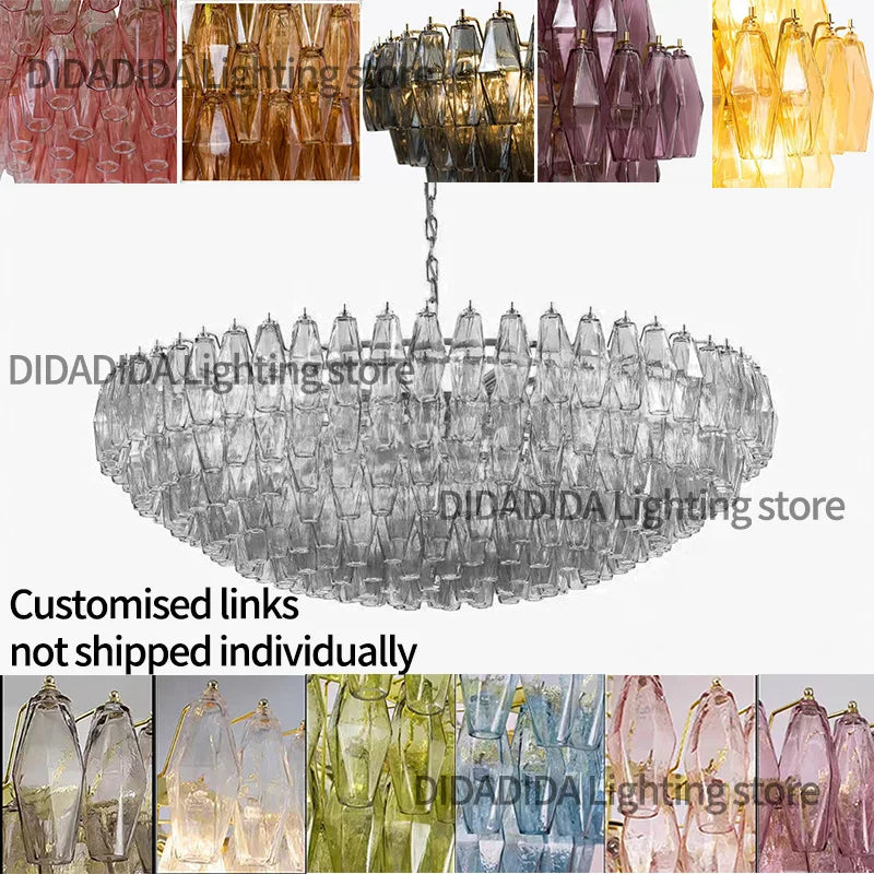 2027 Murano Glass Wish Bottle Pendant Lamp Colorful Glass Electroplated Brass Silver Round Dimmable Ceilings Lustre
