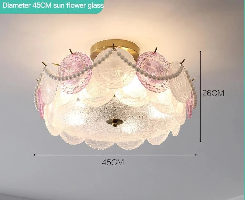 French Lamp Cream Wind Lamps Modern Simple Children&#39;s Room Bedroom Lamp Ceiling Lamp Net Red Shell Lamp 2023 New Light Luxury