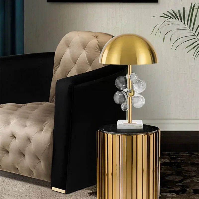 Light Luxury Creative Crystal Table Lamp Colorful Crystal Transparent Bedroom Study Table Lamp Postmodern Table Lamp Room Decor