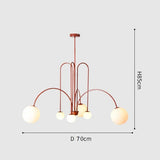 Comet LED Chandelier Nordic minimalist glass globe lamps living room creative personality study cafe art dining room lighting