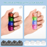 Light-Up Keyboard Switch Keychain - Clickable LED Fidget Toy & Stress Reliever