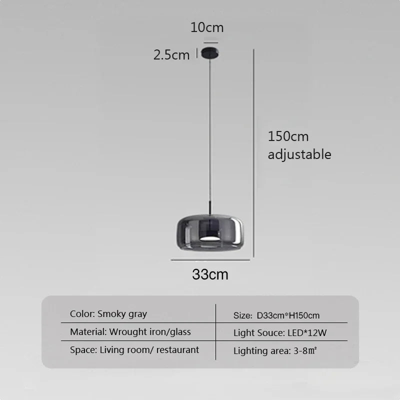 Modern Led Pendant Lights Glass Hanging Suspension Lamp For Dining Room Chandelier Restaurant Kitchen Decor Bedside Pendant Lamp