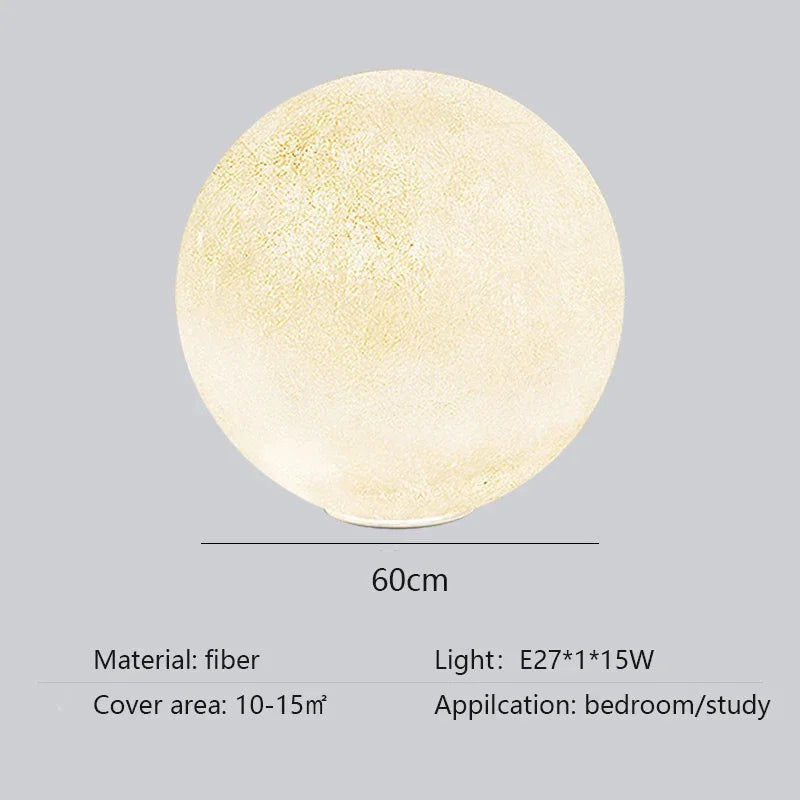 3d Moon Ball Floor Lamp Home Decoration Living Room Bedroom Atmosphere Modern Lustre Table Light Lighting Planet Plug In