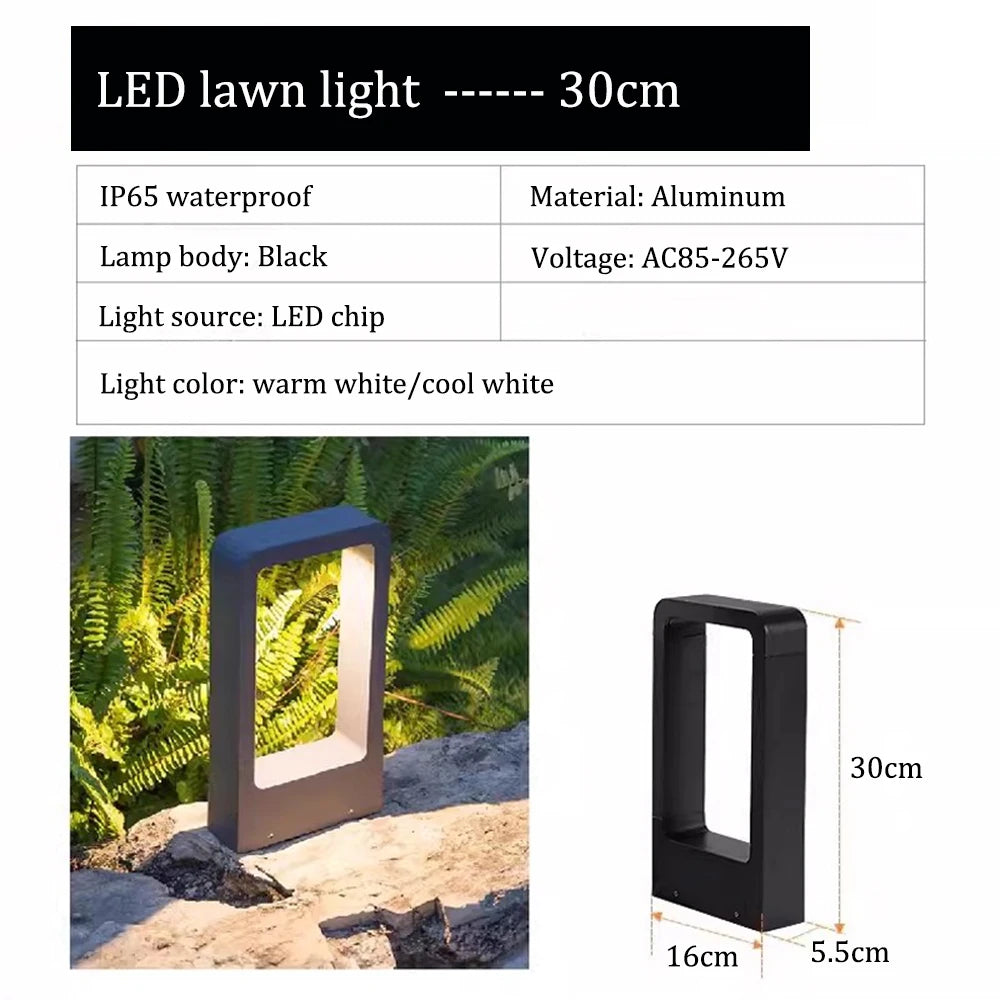 Outdoor Waterproof Lawn Light Courtyard Aisle Lawn Light Aluminum LED Waterproof IP65 Light Fixture Garden Light