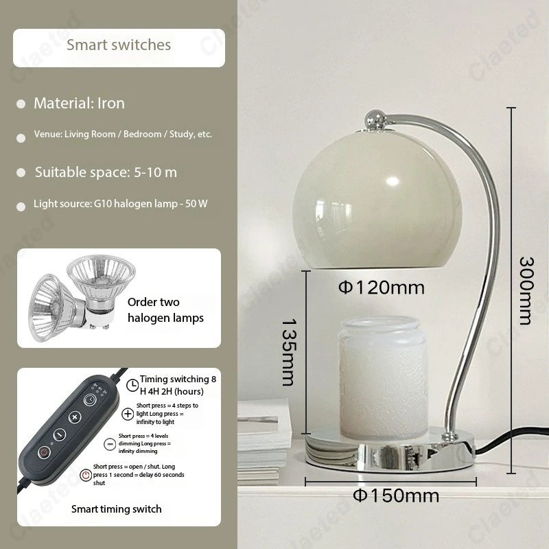 European Wax Melting Lamp & Reed Diffuser - Romantic LED Bedside Nightlight
