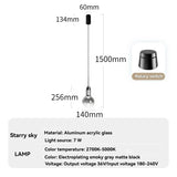 Modern Glass Pendant Light with Knob Switch - Bedside Hanging Night Light