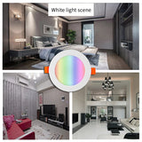 Kedia Tuya ZigBee 7W Recessed Ceiling Led Spot 3.5 Inch Led Lights RGB CW Round Ceiling Downlight For Kitchen Alexa Google Home