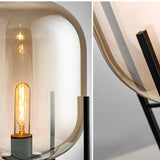 Nordic Glass Globe Floor Lamp - Modern Iron Standing Light for Living Room
