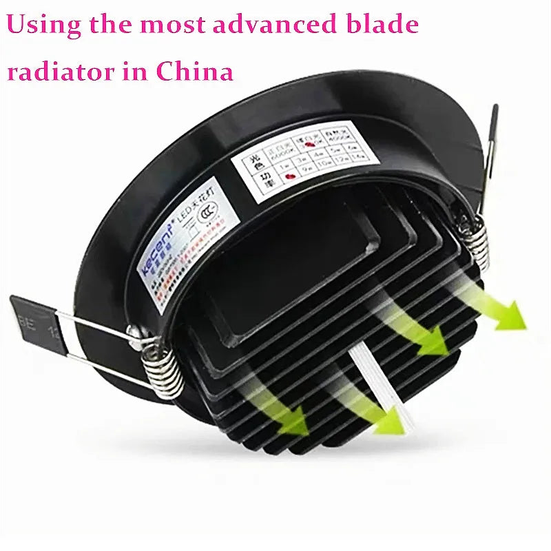 Super Bright AC85~265V Recessed Dimmable LED Downlights COB 5W 7W 9W 12W 15W 20W Ceiling Spot Lights Background Lamp Home Shop Light