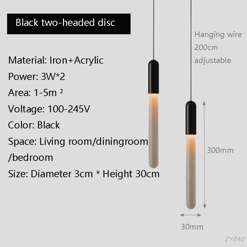 Nordic Long Chandelier Staircase Hanging Lamp Minimalist Gold or Black Kitchen Bedroom Living Room Light Penthouse Pendent Lamp
