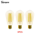 SONOFF B02-F A60/ST64 Smart WiFi LED Bulb E27 Dual-Color Dimmable Light Voice Remote Control With Ewelink APP Alexa Google Home