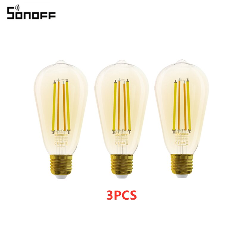SONOFF B02-F A60/ST64 Smart WiFi LED Bulb E27 Dual-Color Dimmable Light Voice Remote Control With Ewelink APP Alexa Google Home