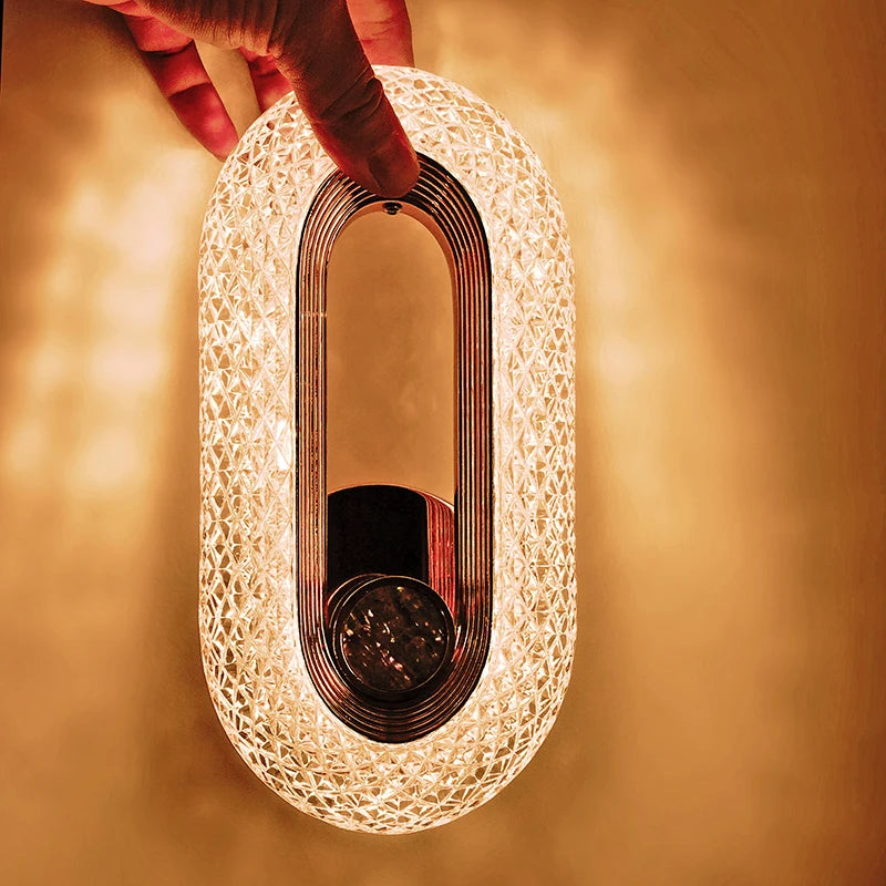 Nordic Luxury LED Wall Lamp - Iron Base & Acrylic Shade Bedroom Sconce