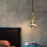 Modern Luxury Copper Crystal Pendant Lights Restaurant Bar Dining Room Bedroom Bedside LED Hanging Lamp Home Lighting Luminaire