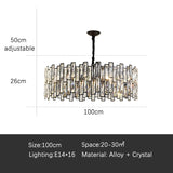 2023 New Nordic Modern Ceiling Chandelier Luxury Home Lighting Bedroom Dining Living Room Crystal Pendant Lamp Led Ring Light