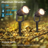 Low Voltage Landscape Lights LED Landscape Lighting, 5W 12V Flags Outdoor Landscape Spotlights with Stakes