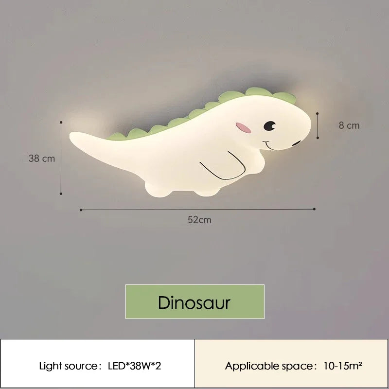 Modern Cute Cartoon Dinosaur LED Ceiling Light ArtTyrannosaurus Triceratops Lamps for Chidren's Room Home Decoration Chandeliers
