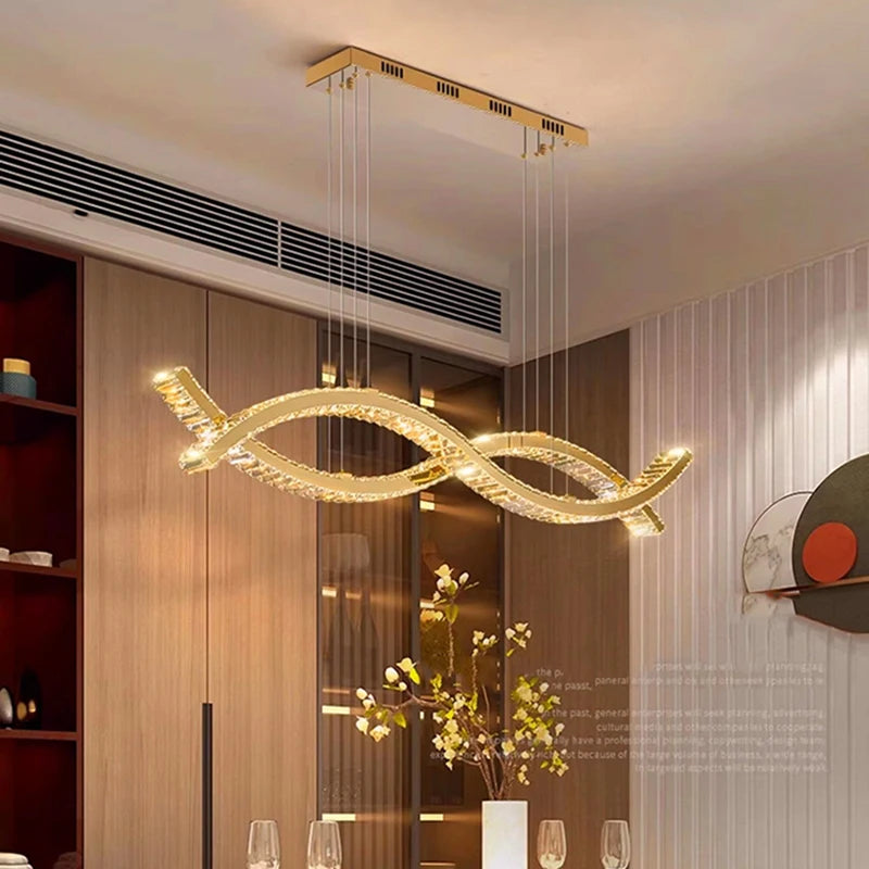 Modern Dining Room Pendant Lights Indoor Lighting Crystal Lamp Hanging Light LED Chandelier Decorative Interior Lighting
