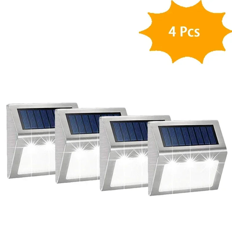 Stainless Steel Solar LED Deck Lights - Waterproof Outdoor Step & Stair Lamp for Backyard, Fence & Patio Pathway
