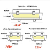 1PCS square lamp, rectangular tube lamp, embedded LED ultra-thin perforated light, ceiling light 12W 18W 24W 220V240V