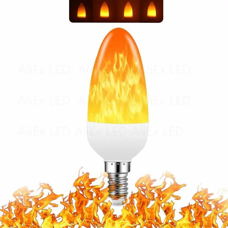 E27 E14 B22 USB LED Flame Light Bulbs 85-265V Party LED Flame Effect Light Simulation Fire Lights Bulb KTV Festival Garden Decor